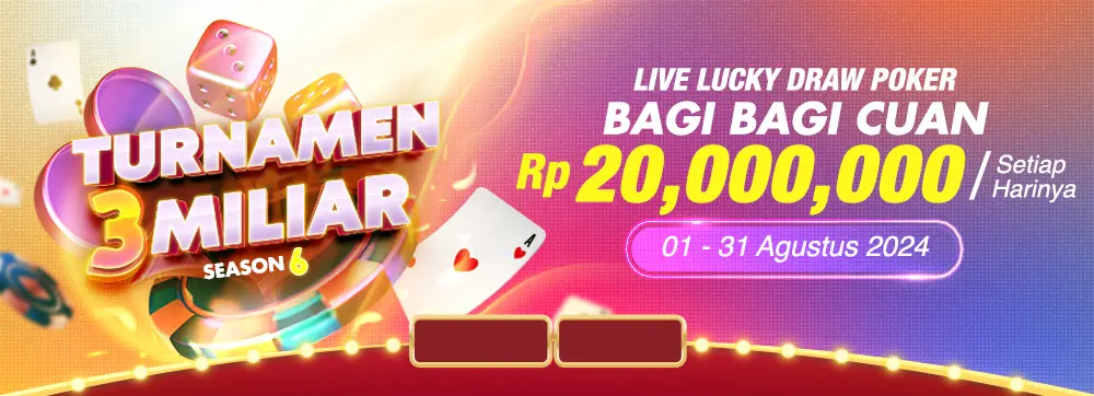 LIVE LUCKY DRAW POKER SESI 6